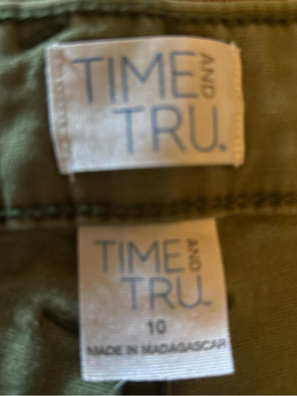 Time and Tru Olive Green Casual Pants - Picture 4 of 4